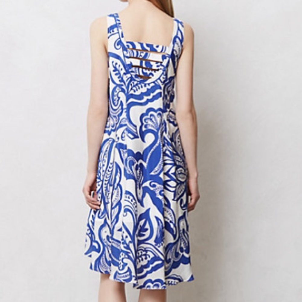 LEIFSDOTTIR anthropologie akela silk dress 0 2 (E6 - Picture 2 of 8